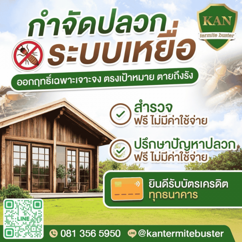 บริการกำจัดปลวกระบบเหยื่อ ปลอดภัยต่อเด็กและสัตว์เลี้ยง